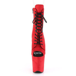 Pleaser FLAMINGO-1021FS Red Vegan Suede Sale Women