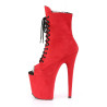 Pleaser FLAMINGO-1021FS Red Vegan Suede Sale Women