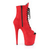 Pleaser FLAMINGO-1021FS Red Vegan Suede Sale Women