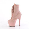Pleaser ADORE-1020RM Salmon Pink Vegan Suede Strass