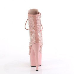 Pleaser ADORE-1020RM Salmon Pink Vegan Suede Strass