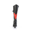 Demonia GLAM-243 Black Red Vegan Knee High Boots
