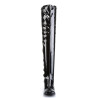 Funtasma GOGO-3000 Black Chunky Thigh High Boots