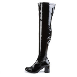 Funtasma GOGO-3000 Black Chunky Thigh High Boots