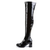 Funtasma GOGO-3000 Black Chunky Thigh High Boots