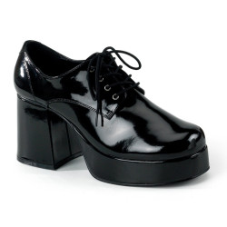 Funtasma JAZZ-02 Black Patent 70s Disco Shoes Men