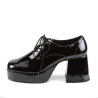 Funtasma JAZZ-02 Black Patent 70s Disco Shoes Men