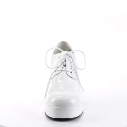 Funtasma JAZZ-02 White Patent 70s Disco Shoes Men