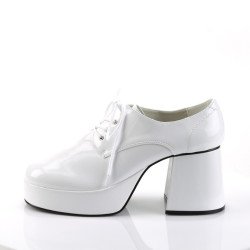 Funtasma JAZZ-02 White Patent 70s Disco Shoes Men