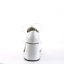 Funtasma JAZZ-02 White Patent 70s Disco Shoes Men