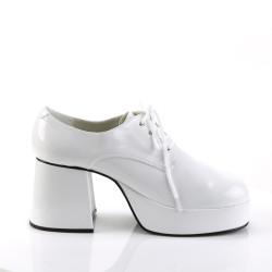 Funtasma JAZZ-02 White Patent 70s Disco Shoes Men
