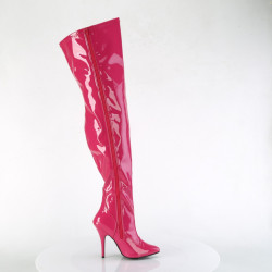 Pleaser SEDUCE-3000WC Pink Patent Thigh High Boots Men