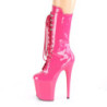 Pleaser FLAMINGO-1050 Pink Patent Women's Ankle Boots