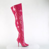 Pleaser SEDUCE-3000WC Pink Patent Thigh High Boots Men