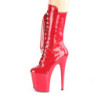 Pleaser FLAMINGO-1050 Red Patent Ankle High Boots Women