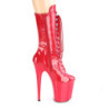 Pleaser FLAMINGO-1050 Red Patent Ankle High Boots Women