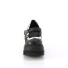 Demonia SHAKER-27 Black White Platform Wedge Pumps