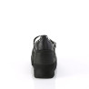 Demonia SHAKER-27 Black White Platform Wedge Pumps