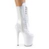 Pleaser FLAMINGO-1050 White Patent Women Ankle Boots