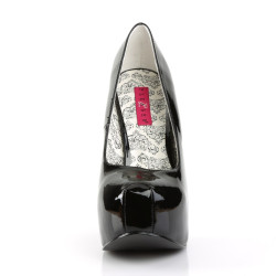 Pleaser Pink Label TEEZE-06W Black Patent Pumps Men