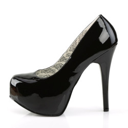 Pleaser Pink Label TEEZE-06W Black Patent Pumps Men