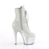 Pleaser ADORE-1020RM Silver Vegan Sude Strass Mesh Sale