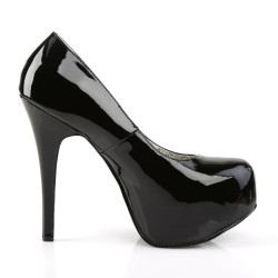Pleaser Pink Label TEEZE-06W Black Patent Pumps Men