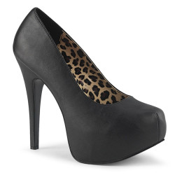 Pleaser Pink Label TEEZE-06W Black Vegan Pumps Men