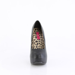Pleaser Pink Label TEEZE-06W Black Vegan Pumps Men