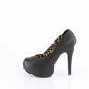 Pleaser Pink Label TEEZE-06W Black Vegan Pumps Men