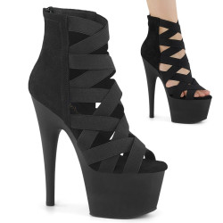 Pleaser ADORE-700-24 Black Microfiber Ankle Boots