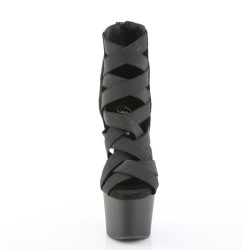 Pleaser ADORE-700-24 Black Microfiber Ankle Boots