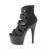 Pleaser ADORE-700-24 Black Microfiber Ankle Boots