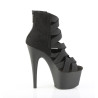 Pleaser ADORE-700-24 Black Microfiber Ankle Boots