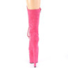 Pleaser FLAMINGO-1050FS Pink Vegan Suede Ankle Boots