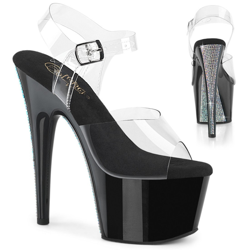 Pleaser ADORE-708CRS-2 Platform Strass Heeled Sandals