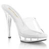 Fabulicious LIP-101 Transparent High Heeled Mules