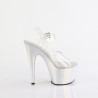 Pleaser ADORE-708LQ Silver Hologram Platform High Heels