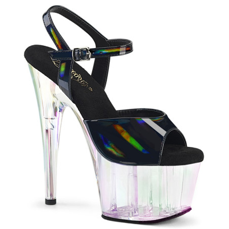 Pleaser ADORE-709HT Black Hologram High Heeled Sandals