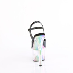 Pleaser ADORE-709HT Black Hologram High Heeled Sandals