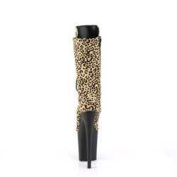 Pleaser FLAMINGO-1050LP Leopard Print Pony Hair Black