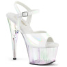 Pleaser ADORE-709HT White Hologram High Heeled Sandals