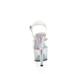Pleaser ADORE-709HT White Hologram High Heeled Sandals