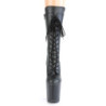 Pleaser FLAMINGO-1050WR Black Vegan Leather Ankle Boots