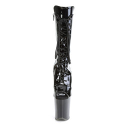 Pleaser FLAMINGO-1051 Black Patent Women Ankle Boots