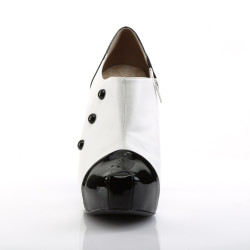Pleaser Pink Label CHLOE-11 Black White Heels Men