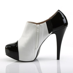 Pleaser Pink Label CHLOE-11 Black White Heels Men