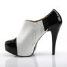 Pleaser Pink Label CHLOE-11 Black White Heels Men