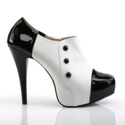 Pleaser Pink Label CHLOE-11 Black White Heels Men
