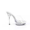 Fabulicious LIP-101 Transparent High Heeled Mules